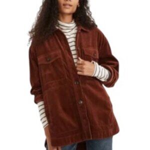Madewell Corduroy Yorkway Shirt-Jacket in Stained Mahogany XSmall